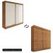 Guarda Roupa Casal Flex 2 Portas Deslizante 4 Gavetas Montes Claros Cedro Areia - Saga Decor