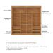 Guarda Roupa Casal Flex 2 Portas Deslizante 4 Gavetas Montes Claros Cedro Areia - Saga Decor