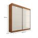 Guarda Roupa Casal Flex 2 Portas Deslizante 4 Gavetas Montes Claros Cedro Areia - Saga Decor