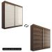 Guarda Roupa Casal Flex 2 Portas Deslizante 4 Gavetas Montes Claros Ypê Areia - Saga Decor