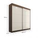 Guarda Roupa Casal Flex 2 Portas Deslizante 4 Gavetas Montes Claros Ypê Areia - Saga Decor