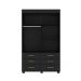Guarda Roupa Solteiro 2 Portas 6 Gavetas Búzios Preto - Saga Decor