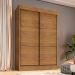 Guarda Roupa Solteiro 2 Portas Deslizante 4 Gavetas Chicago Cedro - Saga Decor