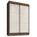 Guarda Roupa Solteiro 2 Portas Deslizante 4 Gavetas Chicago Ypê Areia - Saga Decor