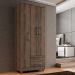 Guarda Roupa Solteiro Barcelona 3 Portas 2 Gavetas Ypê - Saga Decor