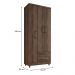 Guarda Roupa Solteiro Barcelona 3 Portas 2 Gavetas Ypê - Saga Decor