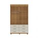 Guarda Roupa Solteiro Flex 2 Portas 6 Gavetas Búzios Cedro Areia - Saga Decor