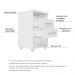 Mesa de Cabeceira para Quarto 2 Gavetas Valente Branco - Saga Decor