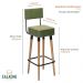 Kit 02 Bancos Banquetas Pés Palito Barcelona Courissimo Verde - Salaone