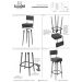 Kit 02 Bancos Banquetas Pés Palito Barcelona Suede Cardan - Salaone