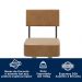 Kit 02 Banquetas Alta 70 Cm Barcelona Courissimo Amarula Pés de Madeira - SalaOne