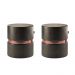 Kit 02 Puffs Decorativo Redondo Porto Luxo  - SalaOne
