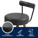 Kit 2 Banquetas Nápoles 89cm Couríssimo Preto - Salaone