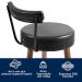 Kit 2 Banquetas Nápoles 89cm Couríssimo Preto - Salaone
