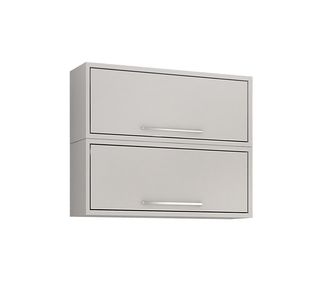 Armário Aereo Duplo Geladeira 2 Portas Basculante Paris Salleto Branco