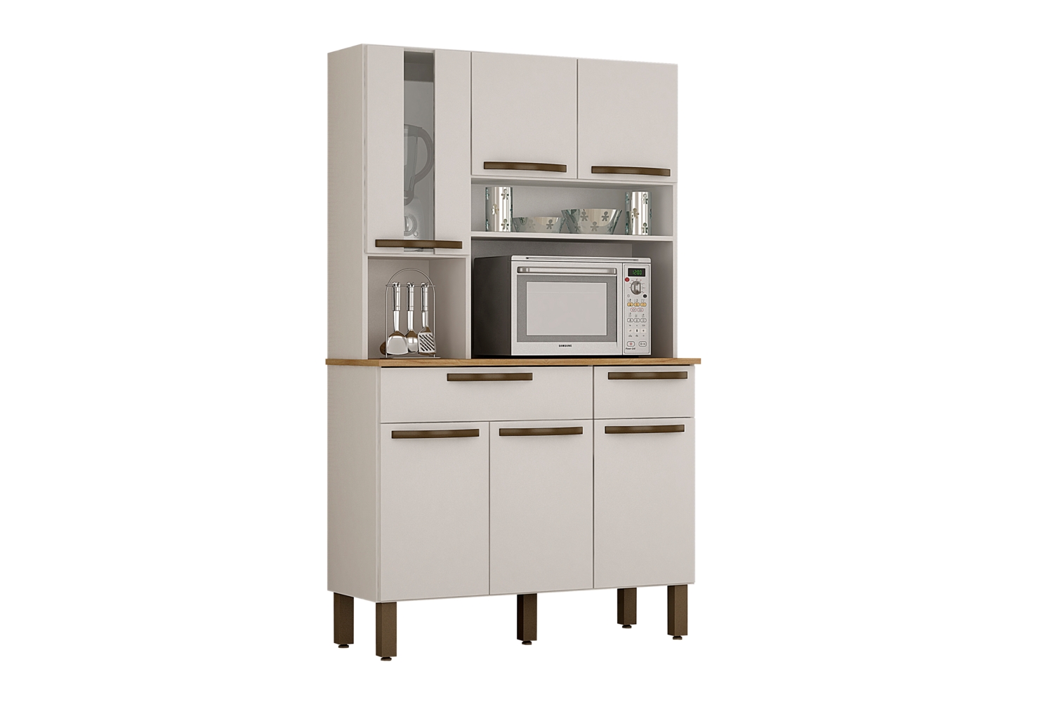 Arrmário Cozinha 6 Portas Turim Salleto Branco