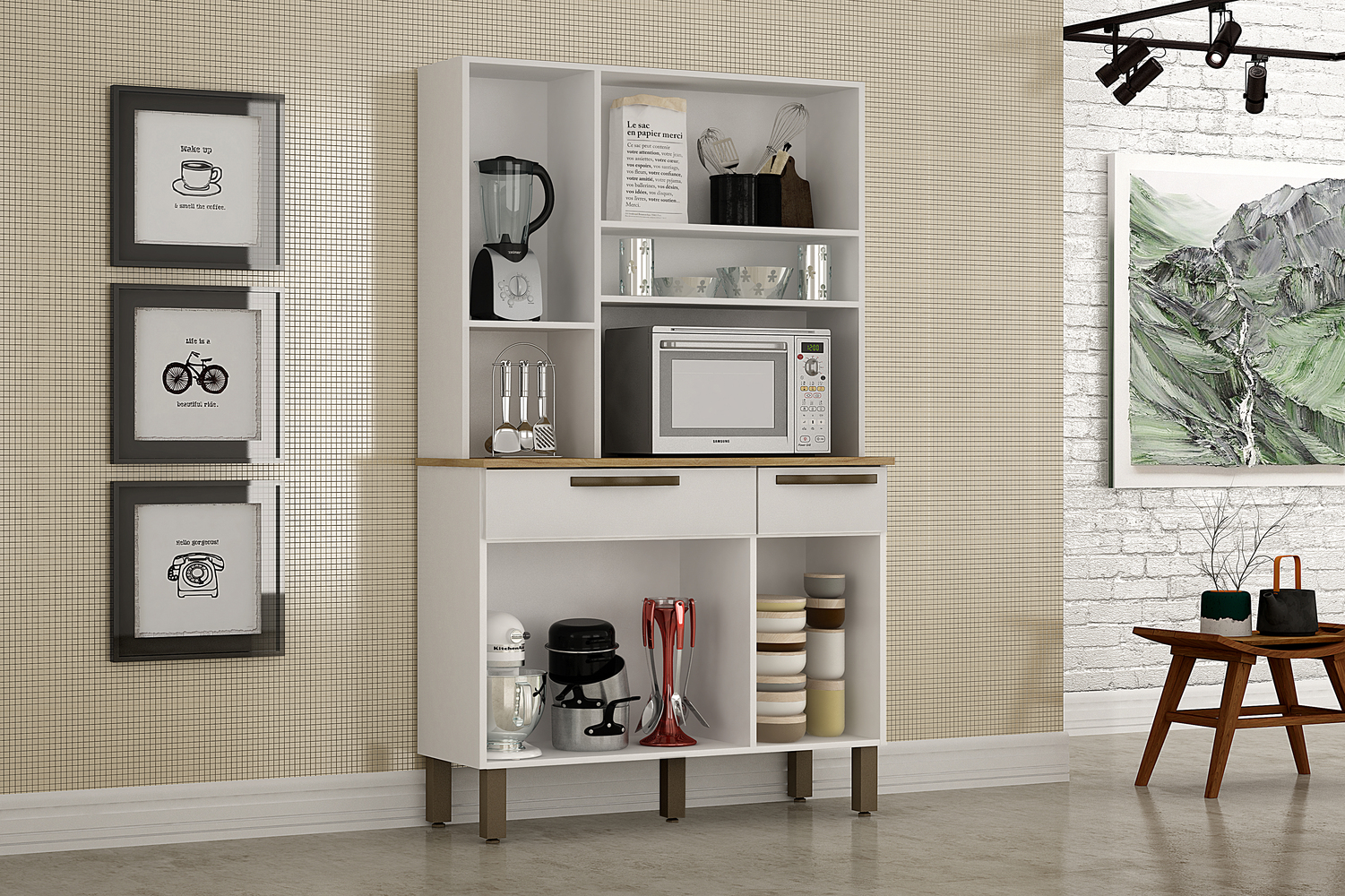 Arrmário Cozinha 6 Portas Turim Salleto Branco