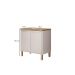 Balcao Paris 80cm 2 Portas Cooktop 4 Bocas Salleto Branco, Com recorte