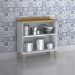 Balcao Paris 80cm 2 Portas Cooktop 4 Bocas Salleto Branco, Sem recorte