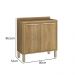 Balcao Paris 80cm 2 Portas Cooktop 4 Bocas Salleto Carvalho, Sem recorte