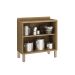 Balcao Paris 80cm 2 Portas Cooktop 4 Bocas Salleto Carvalho, Sem recorte