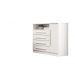 Comoda Turmalina Plus 1 Porta 4 Gavetas Salleto Branco