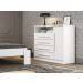 Comoda Turmalina Plus 1 Porta 4 Gavetas Salleto Branco
