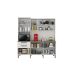 Cozinha Compacta Londres com 6 Portas, 2 Gavetas e 7 Prateleiras Salleto Branco