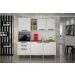 Cozinha Compacta Londres com 6 Portas, 2 Gavetas e 7 Prateleiras Salleto Branco