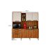 Cozinha Compacta Londres com 6 Portas, 2 Gavetas e 7 Prateleiras Salleto Nogal/Off White