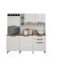 Cozinha Compacta Salleto Topazio com 6 Portas 2 Gavetas e 6 Prateleiras Branco