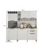 Cozinha Compacta Salleto Topazio com 6 Portas 2 Gavetas e 6 Prateleiras Branco