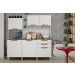Cozinha Compacta Salleto Topazio com 6 Portas 2 Gavetas e 6 Prateleiras Branco