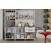 Cozinha Compacta Salleto Topazio com 6 Portas 2 Gavetas e 6 Prateleiras Branco