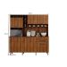 Cozinha Compacta Salleto Topazio com 6 Portas 2 Gavetas e 6 Prateleiras Nogal