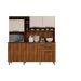 Cozinha Compacta Salleto Topazio com 6 Portas 2 Gavetas e 6 Prateleiras Nogal/Off White