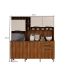 Cozinha Compacta Salleto Topazio com 6 Portas 2 Gavetas e 6 Prateleiras Nogal/Off White
