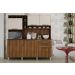 Cozinha Compacta Salleto Topazio com 6 Portas 2 Gavetas e 6 Prateleiras Nogal/Off White