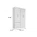 Guarda-Roupa 4 Portas 2 Gavetas New Verona Salleto Ipê/Off White