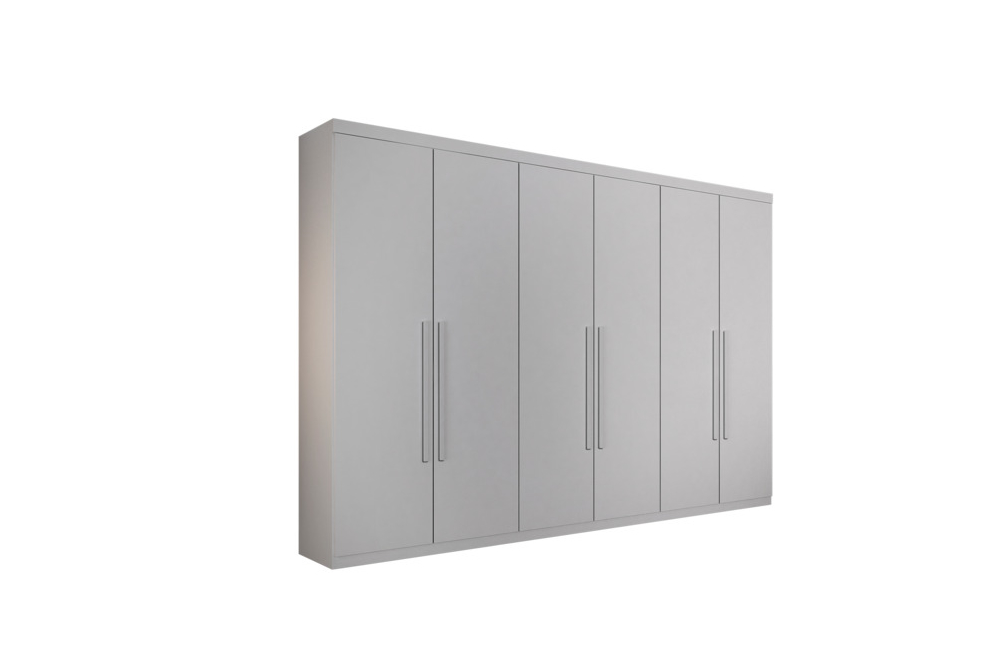 Guarda Roupa Órion 6 Portas 6 Gavetas Sallêto Branco