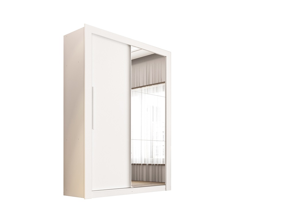 Guarda Roupa Casal 2 Portas 2 Gavetas 1 Espelho Panama Salleto Branco