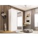 Guarda Roupa Casal 2 Portas 2 Gavetas 1 Espelho Panama Salleto Branco