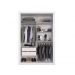 Guarda Roupa Casal 2 Portas 2 Gavetas 1 Espelho Panama Salleto Ipê/Off White