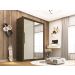 Guarda Roupa Casal 2 Portas 2 Gavetas 1 Espelho Panama Salleto Ipê/Off White