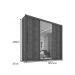 Guarda Roupa Casal 3 Portas 4 Gavetas Com Espelho Central Panama Salleto Branco