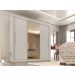 Guarda Roupa Casal 3 Portas 4 Gavetas Com Espelho Central Panama Salleto Branco