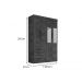 Guarda-Roupa Casal 4 Portas 2 Gavetas Espelho Verona Salleto Branco