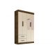 Guarda-Roupa Casal 4 Portas 2 Gavetas Espelho Verona Salleto Ipê/Off White