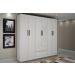 Guarda Roupa Casal 6 Portas 2 Gavetas Porto Sallêto Branco
