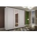 Guarda Roupa Com Espelho 3 Portas 4 Gavetas New Tokio Salleto Branco
